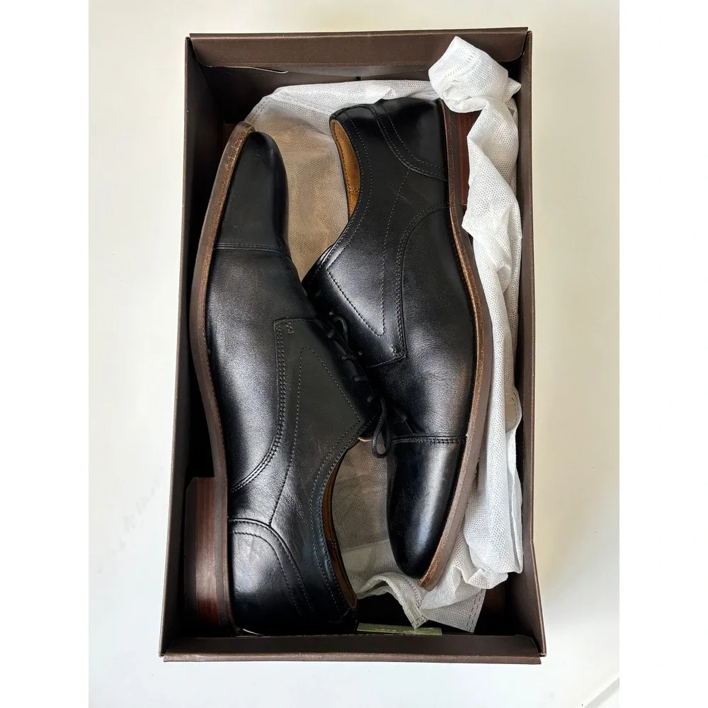 Florsheim Ruvo Cap Ox Black Mens 11 M Leather Cap Toe Oxford Dress Shoes 13384NR